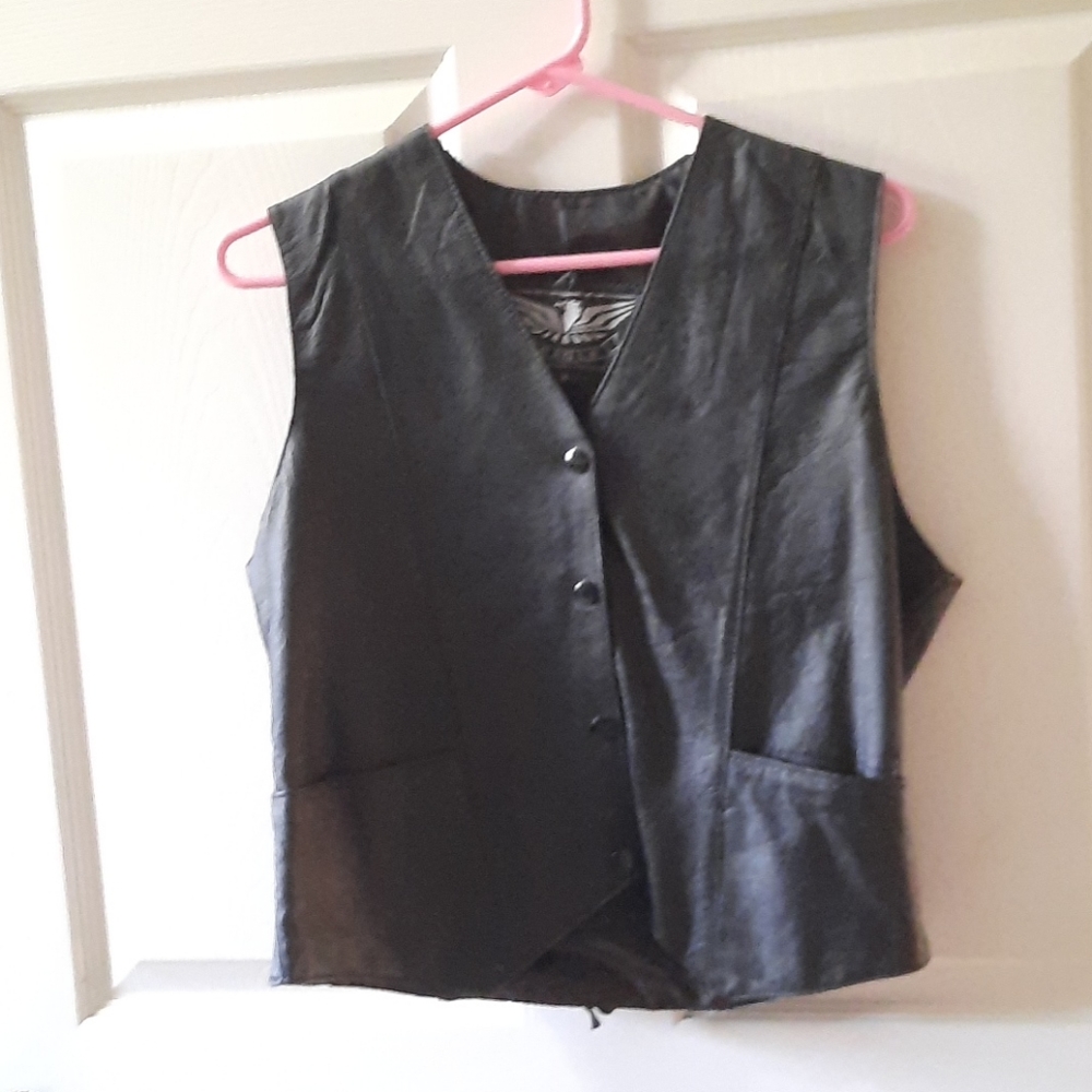 Black Leather Vest